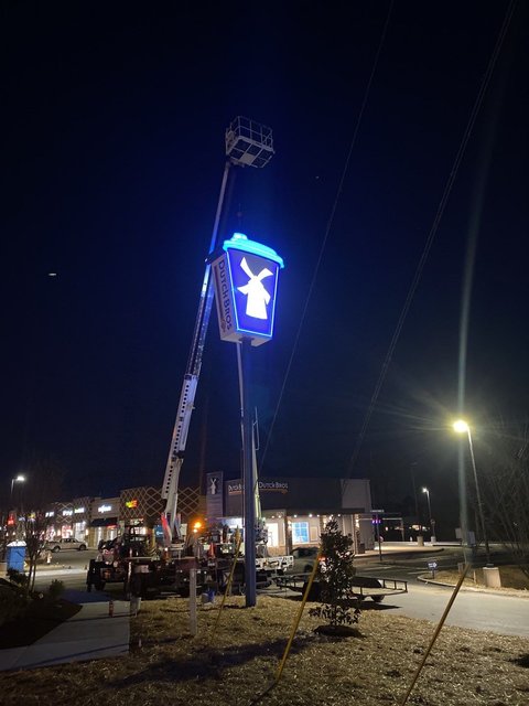 Dutch Bros Pylon Install